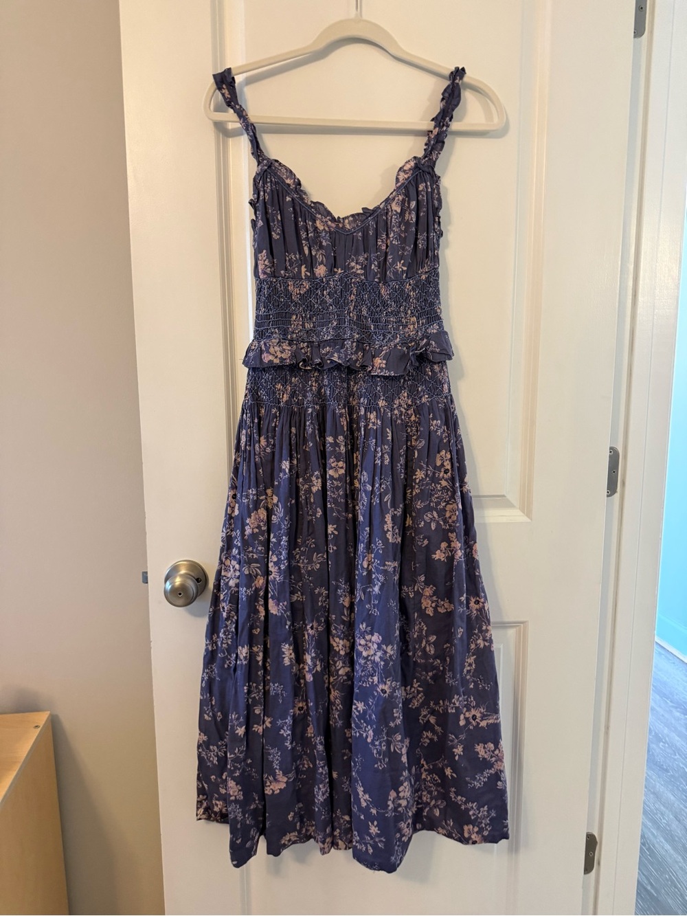 Anthropologie smocked Midi Dress